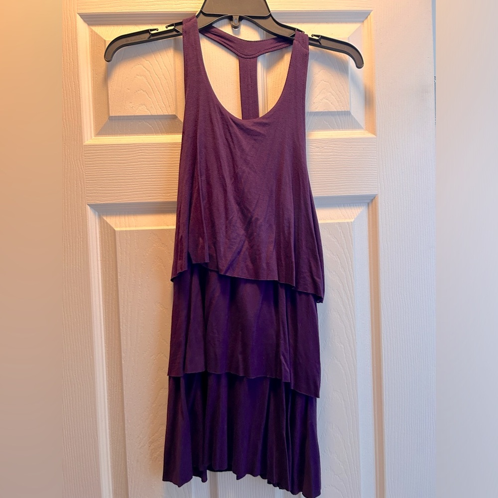 Purple open back dress